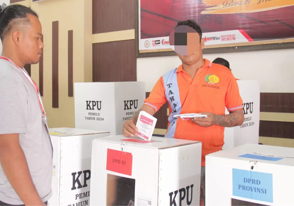 WBP partisipasi pemilu 1797781729 WBP Tulungagung Sudah Gunakan Hak Pilihnya di Pemilu 2024