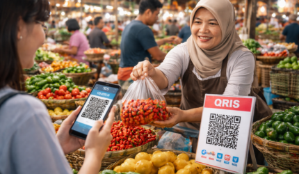 ChatGPT Image Jan 14 2026 04 23 14 PM Dari Tunai ke Nontunai: Pedagang Pasar di Tulungagung Mulai Andalkan QRIS
